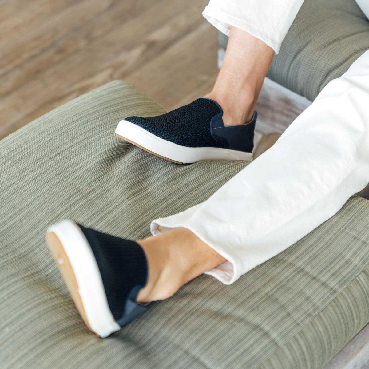 OluKai Top Pick | Lae‘ahi Men's Slip-On Sneakers - Blue Depth