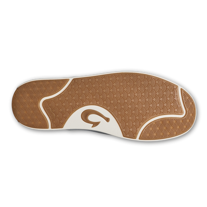 OluKai Hot Sale | Lae‘ahi Lauhala Men's Leather Slip-On Sneakers - Ash