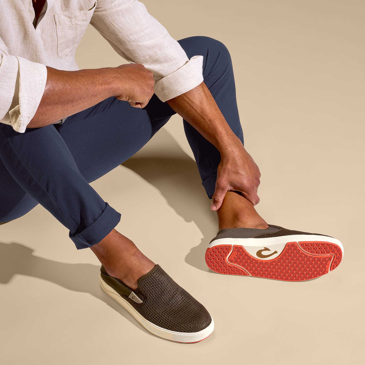 OluKai New | Lae‘ahi Men's Slip-On Sneakers - Kona
