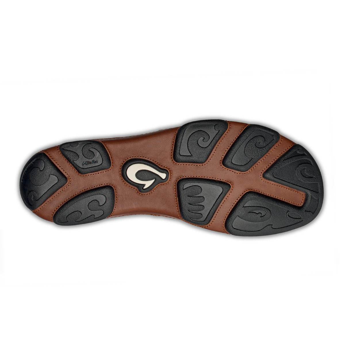 OluKai Popular | Moloā Men's Leather Slip On Shoes - Black / Toffee