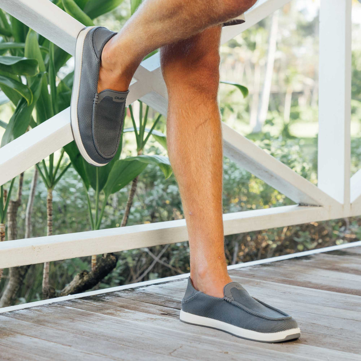 OluKai Best Seller | Kākaha Mesh Men‘s Slip-On Shoes - Rock