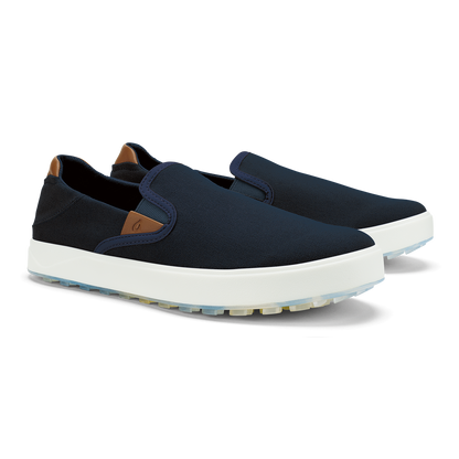 OluKai Best Price | Wai‘alae Slip On Men’s Golf Shoes - Trench Blue