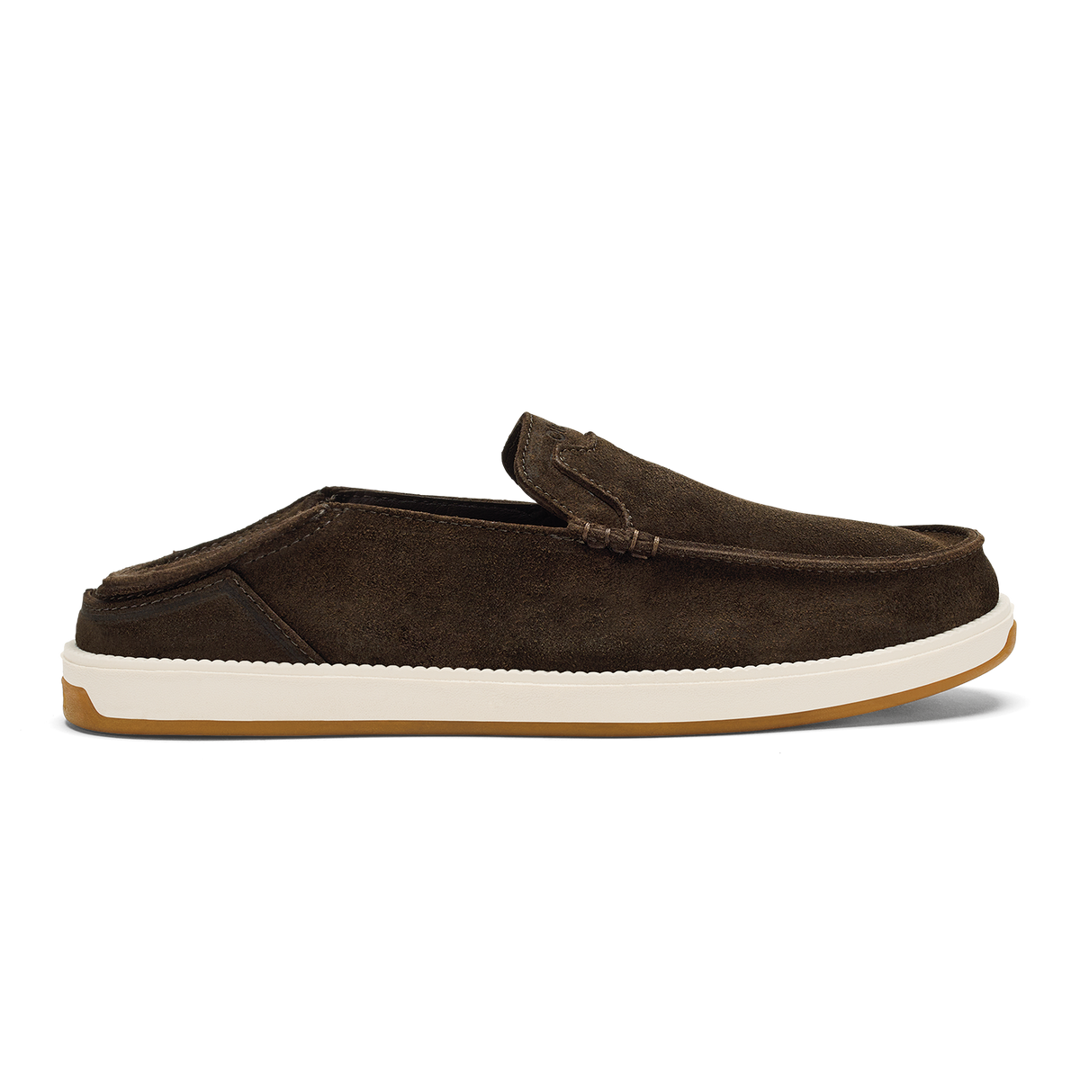 OluKai Quality | Kākaha Nia Men‘s Suede Slip-On Shoes - Dark Wood