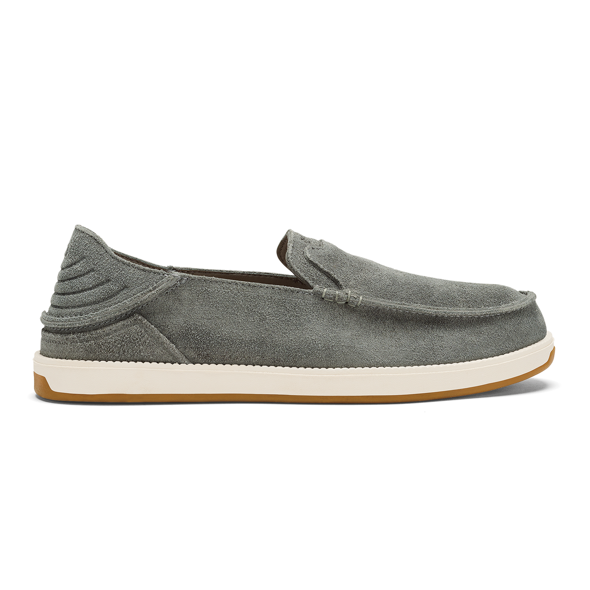 OluKai Great Value | Kākaha Nia Men‘s Suede Slip-On Shoes - Ash