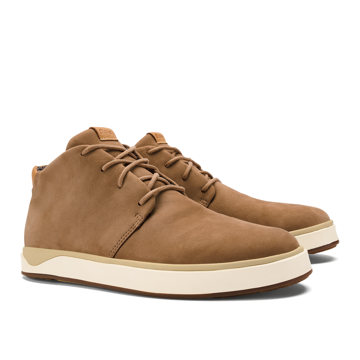 OluKai Deals | Papakū 'Ili Men’s Waterproof Leather Boots- Tan