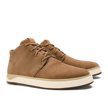 OluKai Deals | Papakū 'Ili Men’s Waterproof Leather Boots- Tan