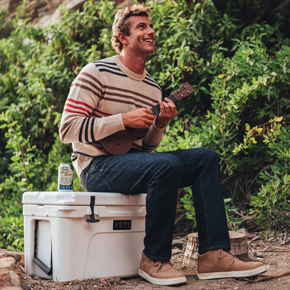 OluKai Deals | Papakū 'Ili Men’s Waterproof Leather Boots- Tan
