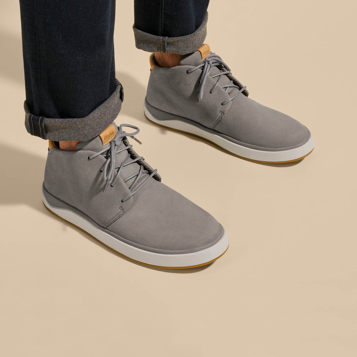 OluKai Trending | Papakū 'Ili Men’s Waterproof Leather Boots- Graphite