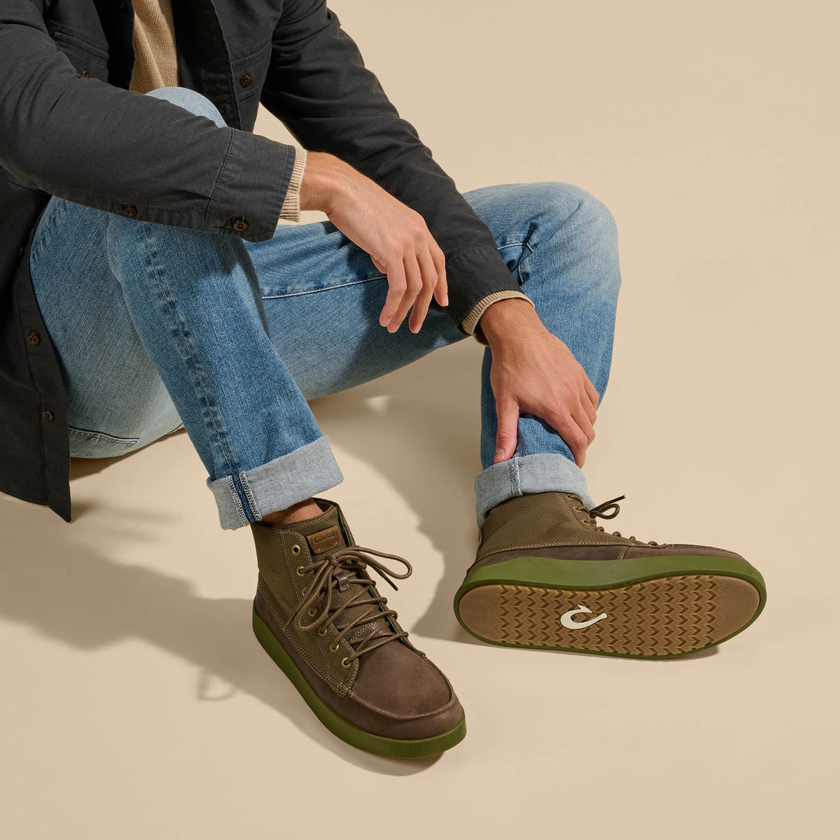 OluKai Customer Favorite | Mōlina Men’s Waterproof Leather Boots - Mustang Hanu