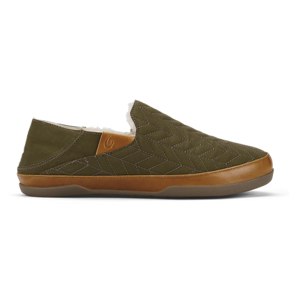 OluKai Trusted | Hanohano Men’s Waxed Canvas Slippers - Husk