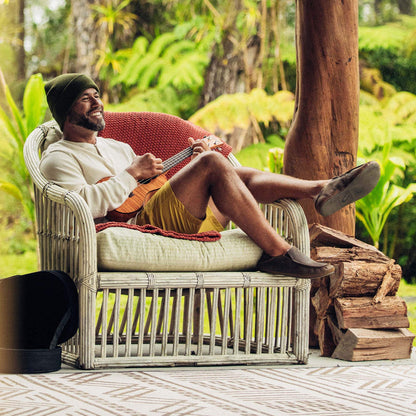 OluKai Recommended | Moloā Men's Nubuck Leather Slippers - Dark Wood