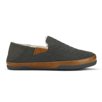 OluKai Hot Sale | Hanohano Men’s Waxed Canvas Slippers - Dark Shadow