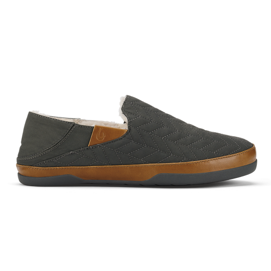 OluKai Hot Sale | Hanohano Men’s Waxed Canvas Slippers - Dark Shadow