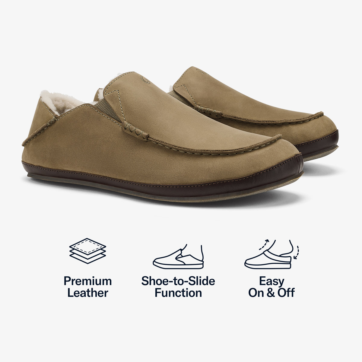 OluKai Discount | Moloā Slipper - Clay / Dk Java