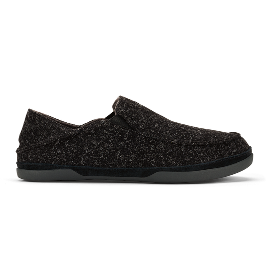 OluKai Hot Sale | Moloā Hulu Men’s Wool Slippers - Black