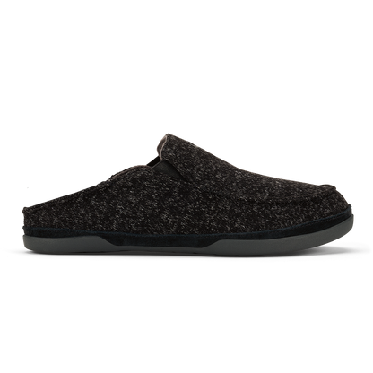 OluKai Hot Sale | Moloā Hulu Men’s Wool Slippers - Black
