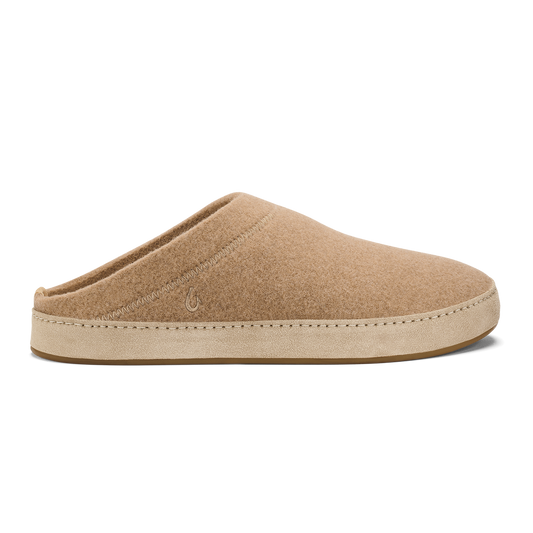 OluKai Value | Hāmani Hulu Men’s Wool Mule Slippers - Oatmeal