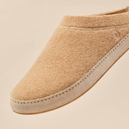 OluKai Value | Hāmani Hulu Men’s Wool Mule Slippers - Oatmeal
