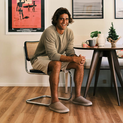 OluKai Value | Hāmani Hulu Men’s Wool Mule Slippers - Oatmeal