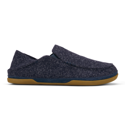 OluKai New | Moloā Hulu Men’s Wool Slippers - Trench Blue