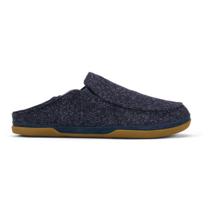 OluKai New | Moloā Hulu Men’s Wool Slippers - Trench Blue
