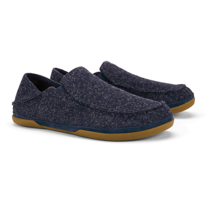 OluKai New | Moloā Hulu Men’s Wool Slippers - Trench Blue