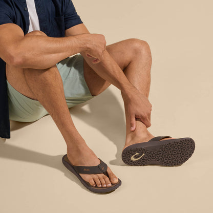OluKai Classic | ‘Ohana Men's Beach Sandals - Dark Java / Ray