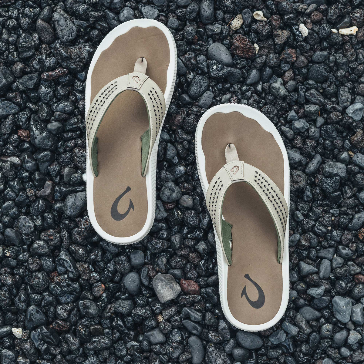 OluKai Trusted | Ulele Men's Water-Ready Beach Sandals - Clay / Mustang