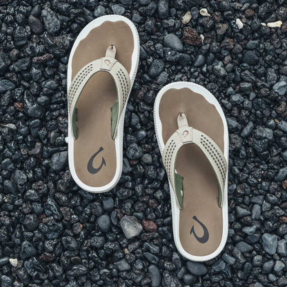 OluKai Trusted | Ulele Men's Water-Ready Beach Sandals - Clay / Mustang