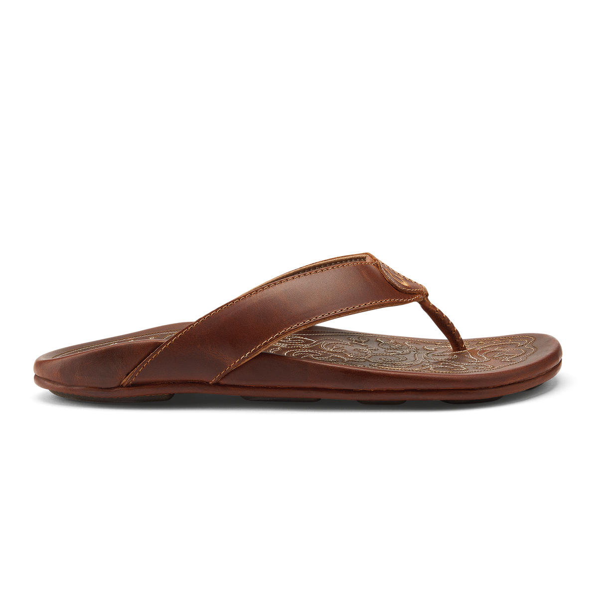 OluKai Hot Sale | Mekila Men's Full-Grain Leather Beach Sandals - Natural