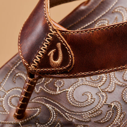 OluKai Hot Sale | Mekila Men's Full-Grain Leather Beach Sandals - Natural