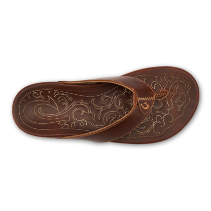 OluKai Hot Sale | Mekila Men's Full-Grain Leather Beach Sandals - Natural