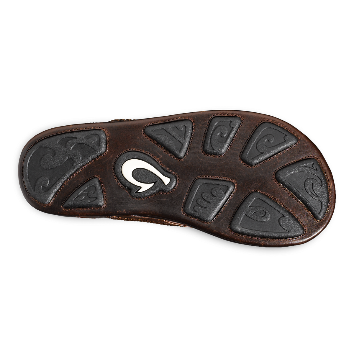 OluKai Signature | Mea Ola Men's Leather Beach Sandals - Dark Java