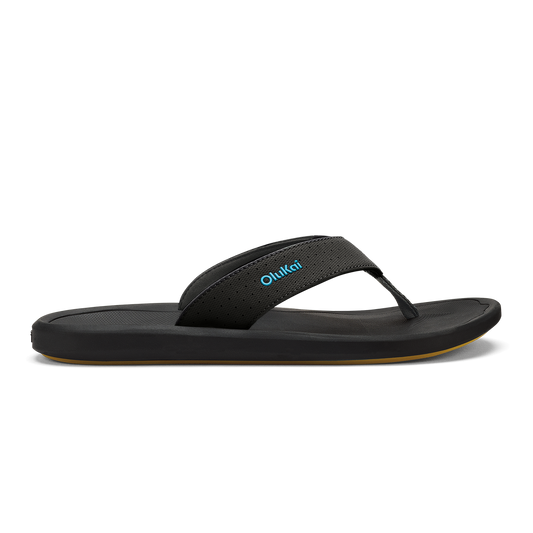 OluKai Discount | Ki‘i Men’s Water Ready Beach Sandals - Lava Rock / Bold Blue