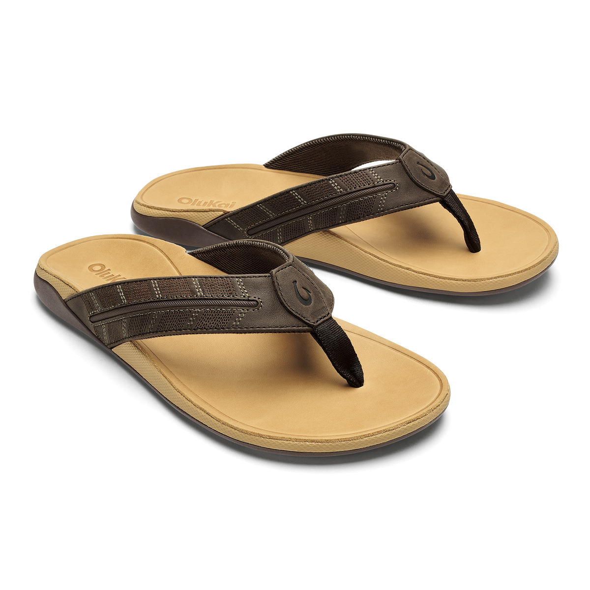 OluKai Hot Sale | Tuahine Palm - Dk Java / Golden Sand