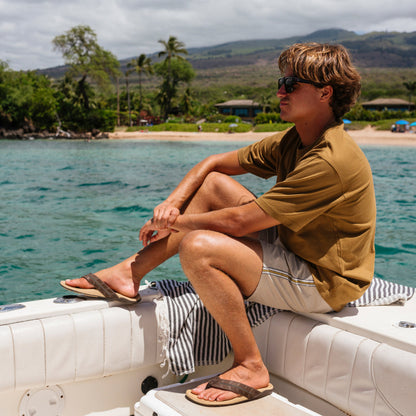 OluKai Hot Sale | Tuahine Palm - Dk Java / Golden Sand