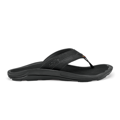 OluKai Smart Buy | Kīpī Men’s Comfortable Beach Sandals - Black
