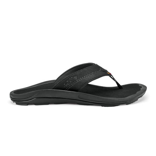 OluKai Smart Buy | Kīpī Men’s Comfortable Beach Sandals - Black