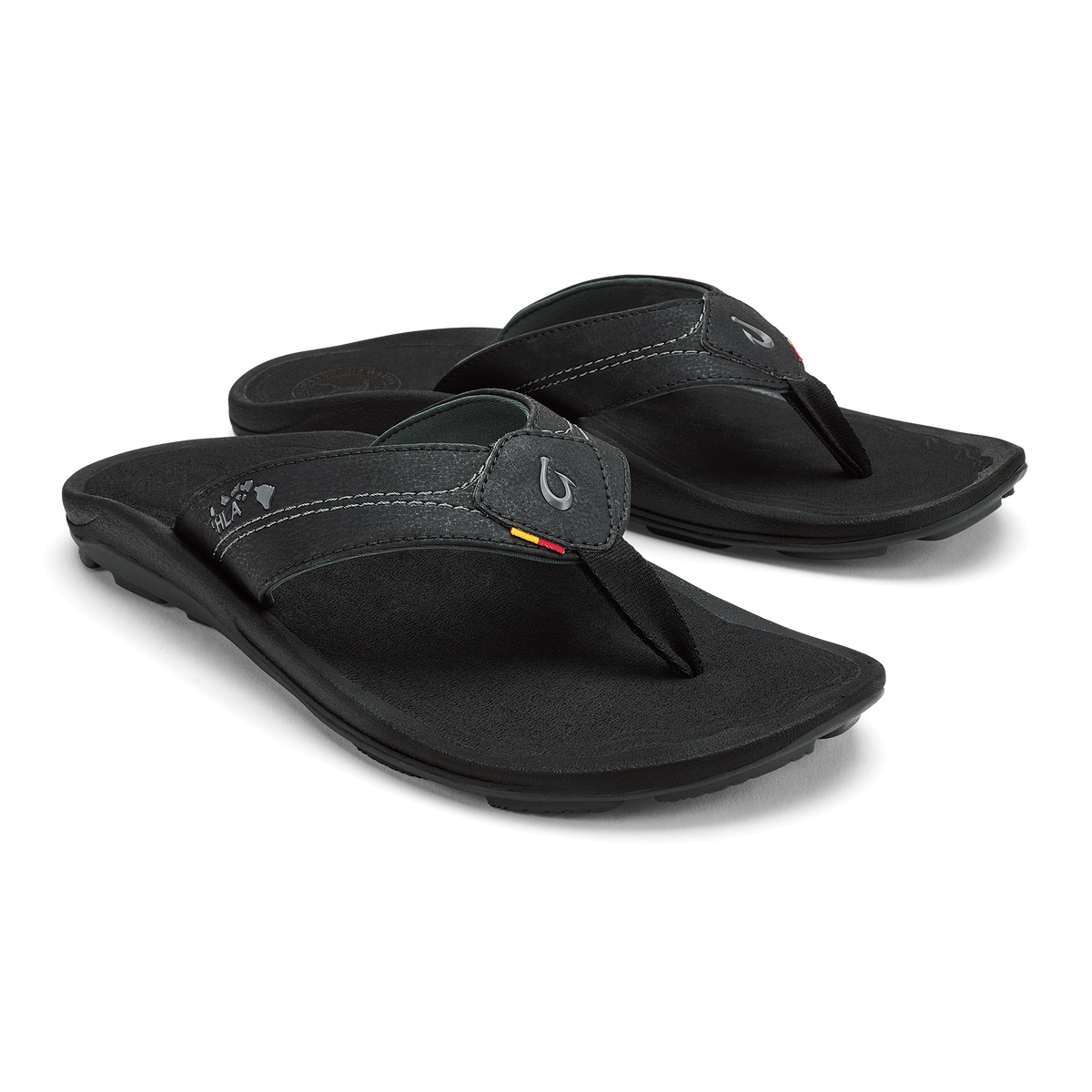 OluKai Smart Buy | Kīpī Men’s Comfortable Beach Sandals - Black