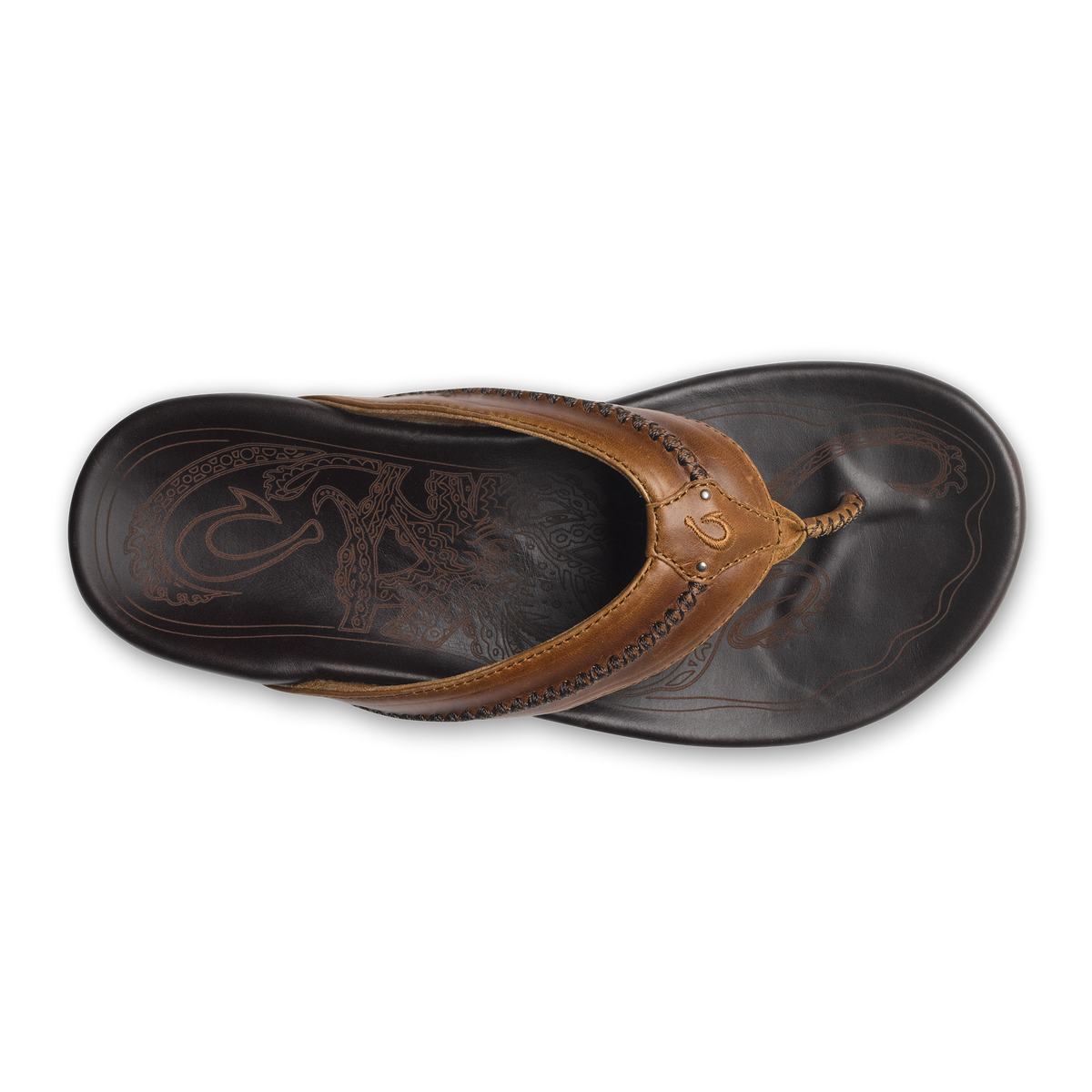 OluKai Deals | Mea Ola Men's Leather Sandals - Tan / Dark Java