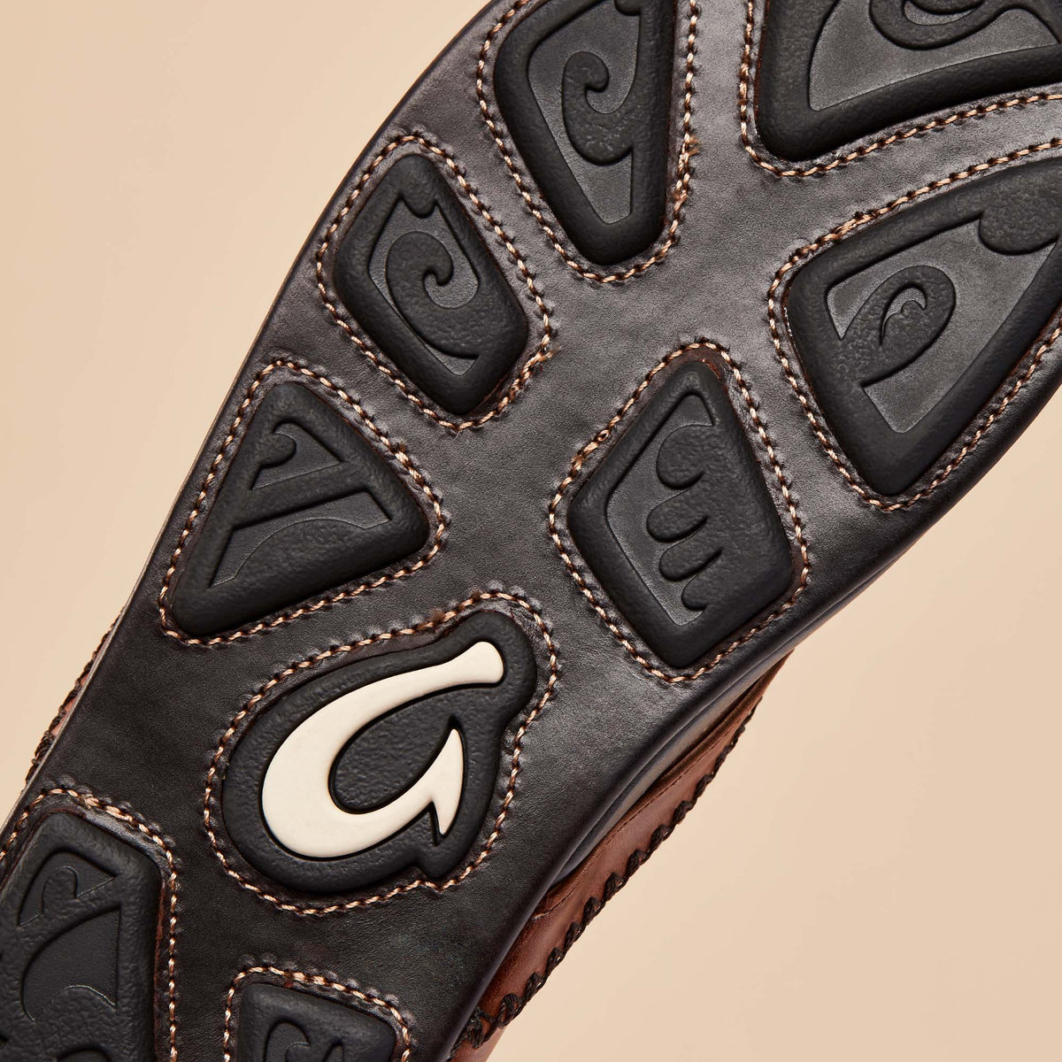 OluKai Deals | Mea Ola Men's Leather Sandals - Tan / Dark Java