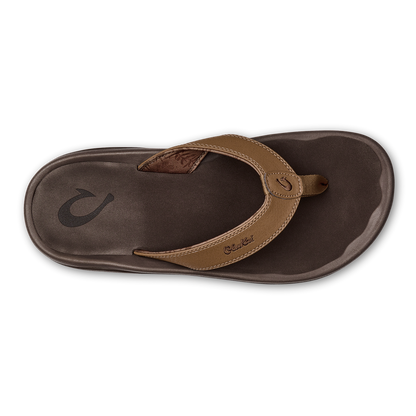 OluKai Quality | ‘Ohana Men's Best Selling Beach Sandals - Tan / Dark Java