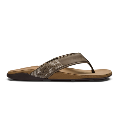 OluKai Deals | Tuahine Men's Waterproof Leather Beach Sandals - Hunter