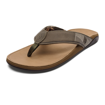 OluKai Deals | Tuahine Men's Waterproof Leather Beach Sandals - Hunter