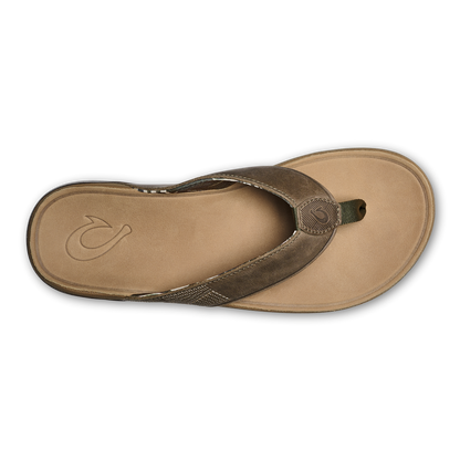 OluKai Deals | Tuahine Men's Waterproof Leather Beach Sandals - Hunter