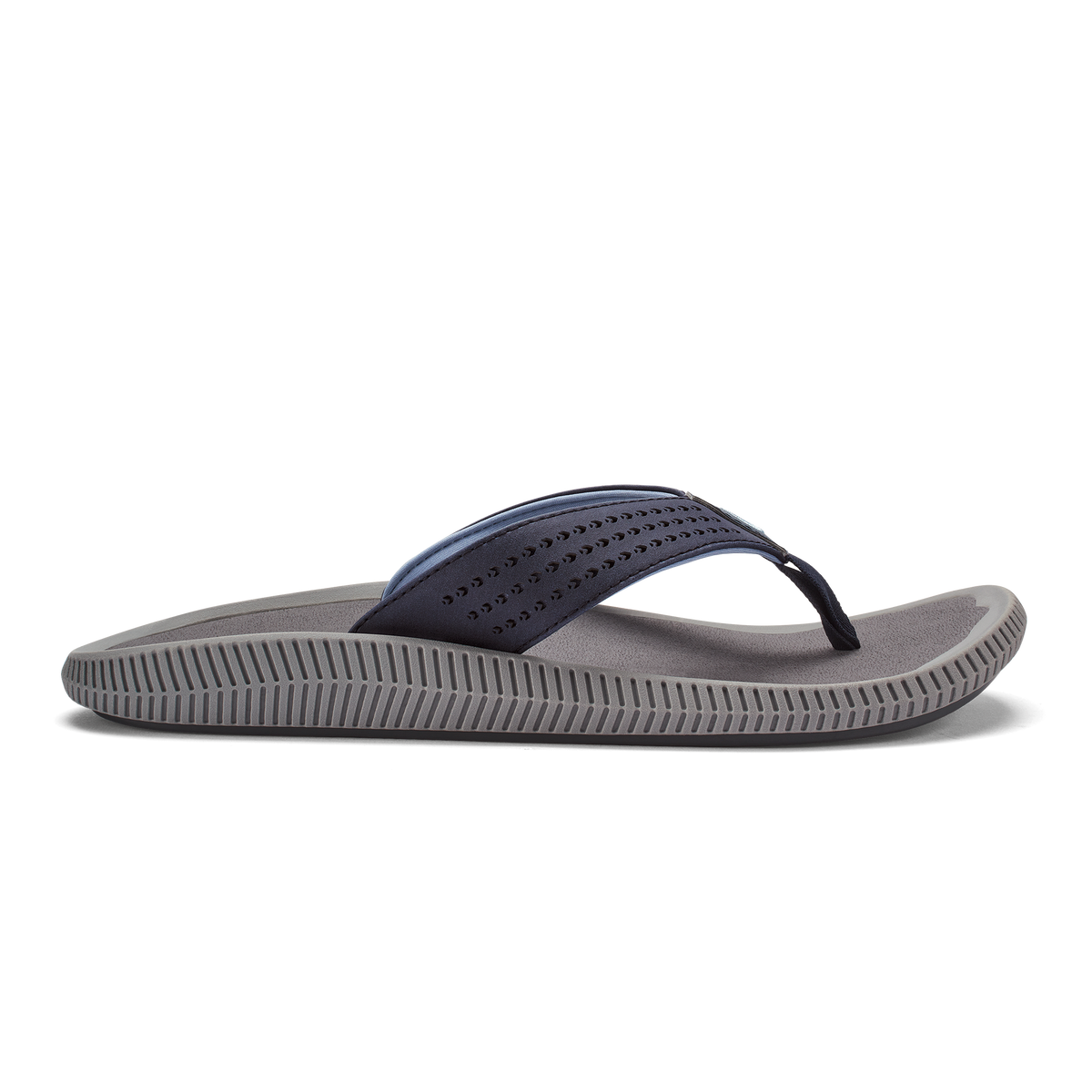 OluKai Featured | Ulele Men's Beach Sandals - Blue Depth / Charcoal