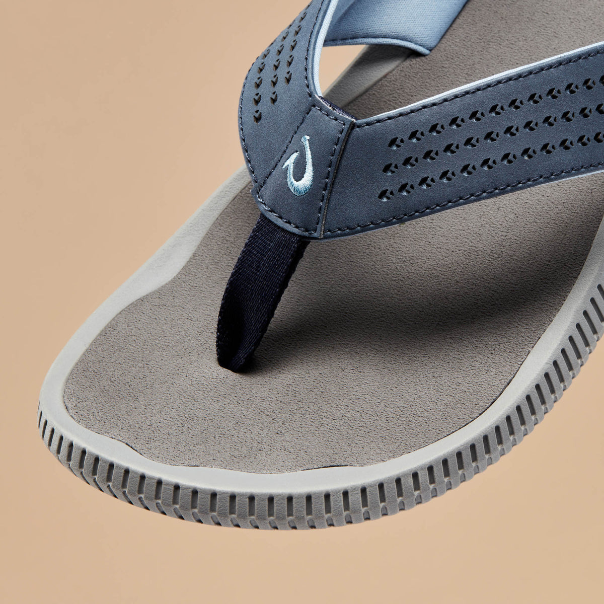 OluKai Featured | Ulele Men's Beach Sandals - Blue Depth / Charcoal