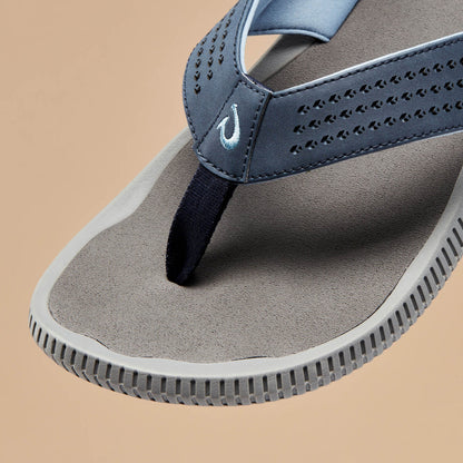 OluKai Featured | Ulele Men's Beach Sandals - Blue Depth / Charcoal
