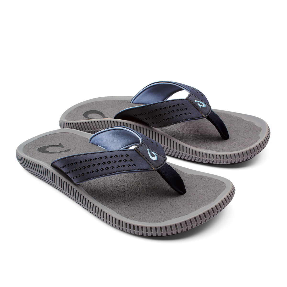 OluKai Featured | Ulele Men's Beach Sandals - Blue Depth / Charcoal