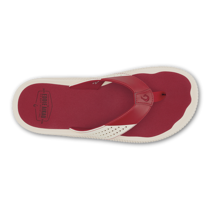 OluKai Quality | Ulele - Off White / Deep Red